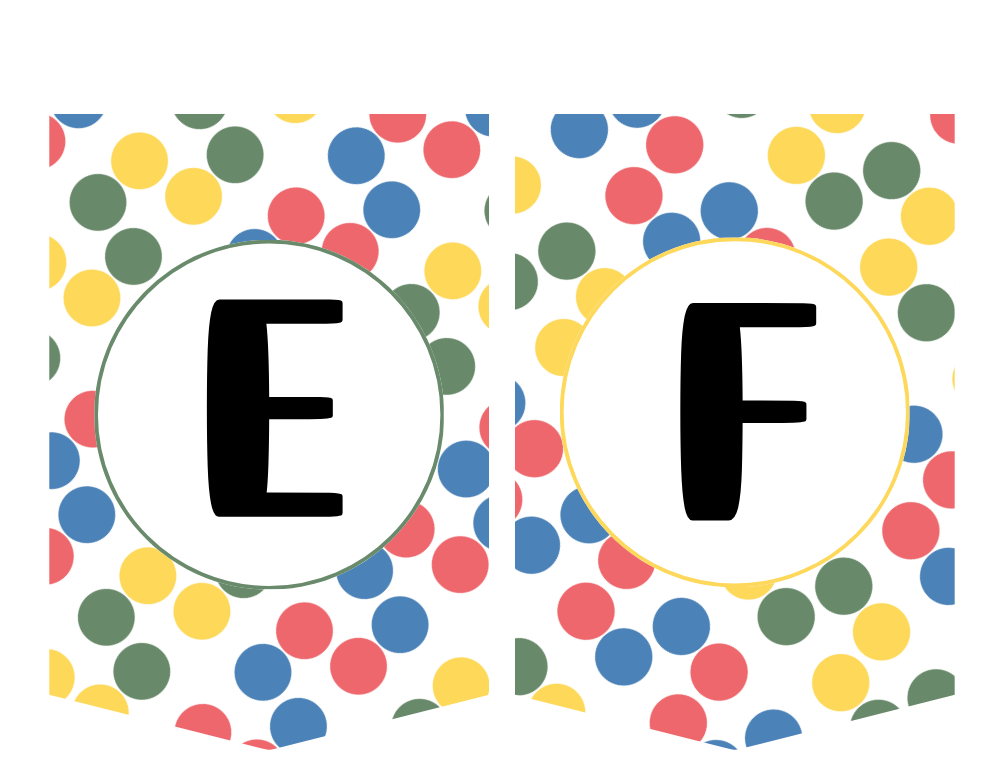 Rainbow-Dots-Alphabet-Banner-Letter-E-F